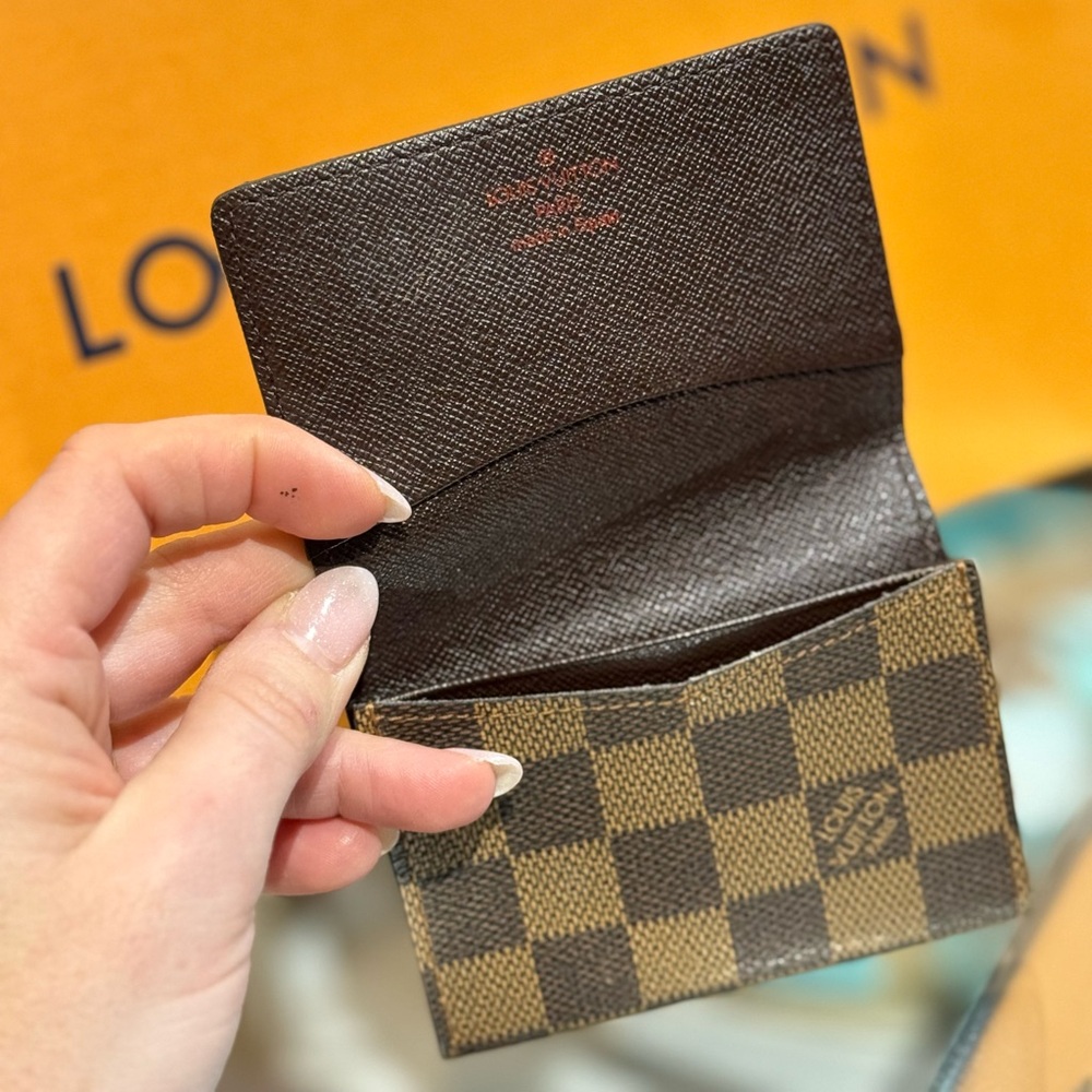 Louis Vuitton Damier Ebene Card Holder Small Wallet Bi Fold - Picture 4 of 5